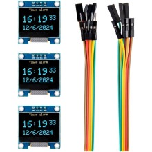 ELEGOO 3PCS 0.96 Inch OLED Display Screen Module, 128x64 Blue and Yellow Driver I2C Compact Self-Luminous Mini Screens for Arduino, Raspberry Pi, PIC