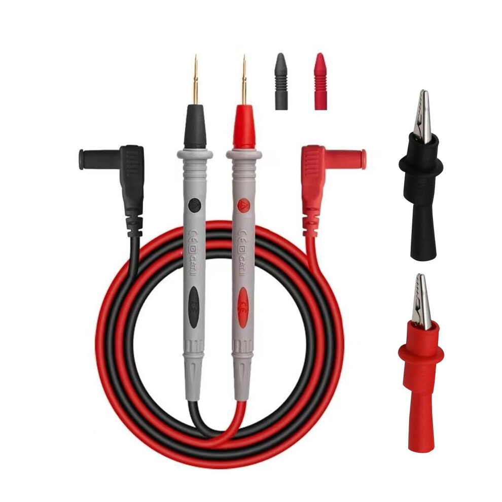 Tharvolex Multimeter Leads Kit, Enhanced Cat Iii 1000V Cat Iv 600V 20A Silicone Test Leads With Alligator Clips & Replaceable Probes For Digital Mult 86872737
