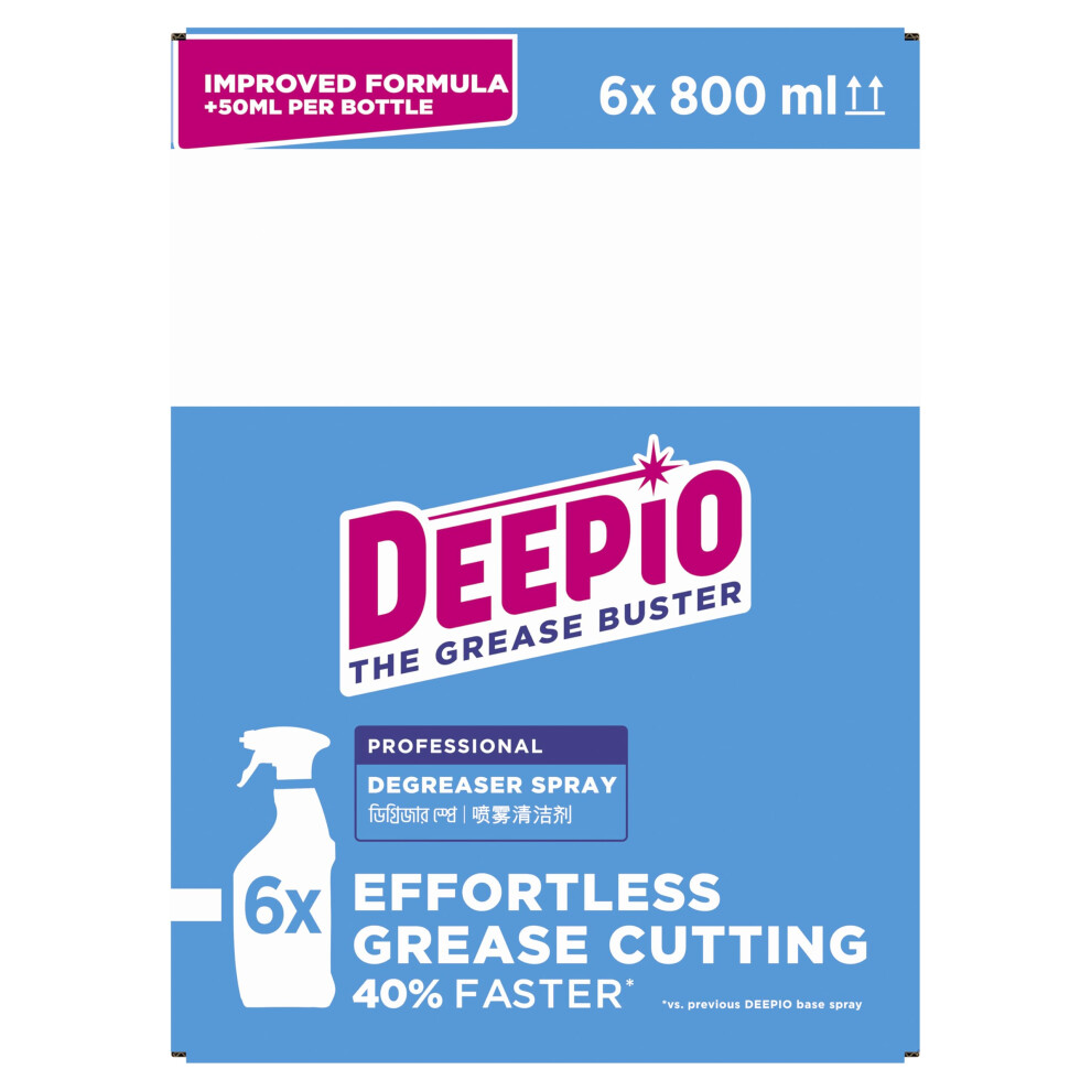 Photos - Other Office Equipment Deepio Professional Degreaser Spray 800ml  C010415(Pack of 6)