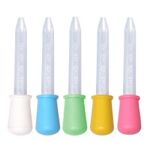 5Pcs Silicone Liquid Droppers, 5ml Clear Pipettes Dropper, Reusable Graduated Liquid Transfer Dispenser Pipettes, Plastic Droppers Pipe-ttes, Li-quid