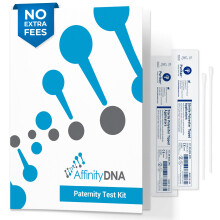 AffinityDNA Paternity DNA Testing Kit - 99.99% Accurate Genetic Swab Test | 21 Loci Paternity Home DNA Test Kits for Father and 1 Child | Results in