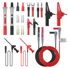 Proster Multimeter Test Leads Kit - 24 in 1 Automotive Test Leads with 8 PCS Probe Pins Alligator Clips Spade Plug Banana Plug for Multimeter Clamp M