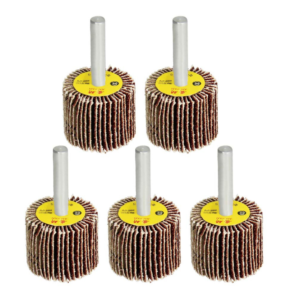 Utoolmart 80 Grits Flap Wheels, Abrasive Wheel 30Mm Sanding Wheel For Drill, Polishing, Grinding, Deburring 5Pcs 35088899