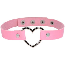 Master Series Sweet Heart Pink Heart Choker Collar