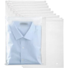 LOLYSIC 100Pcs Frosted Ziplock Bags for Clothes, 25x35CM Reusable Plastic Travel Storage Zip Lock Bag Suitcase Hospital Bag Organiser Pouches Ziplock