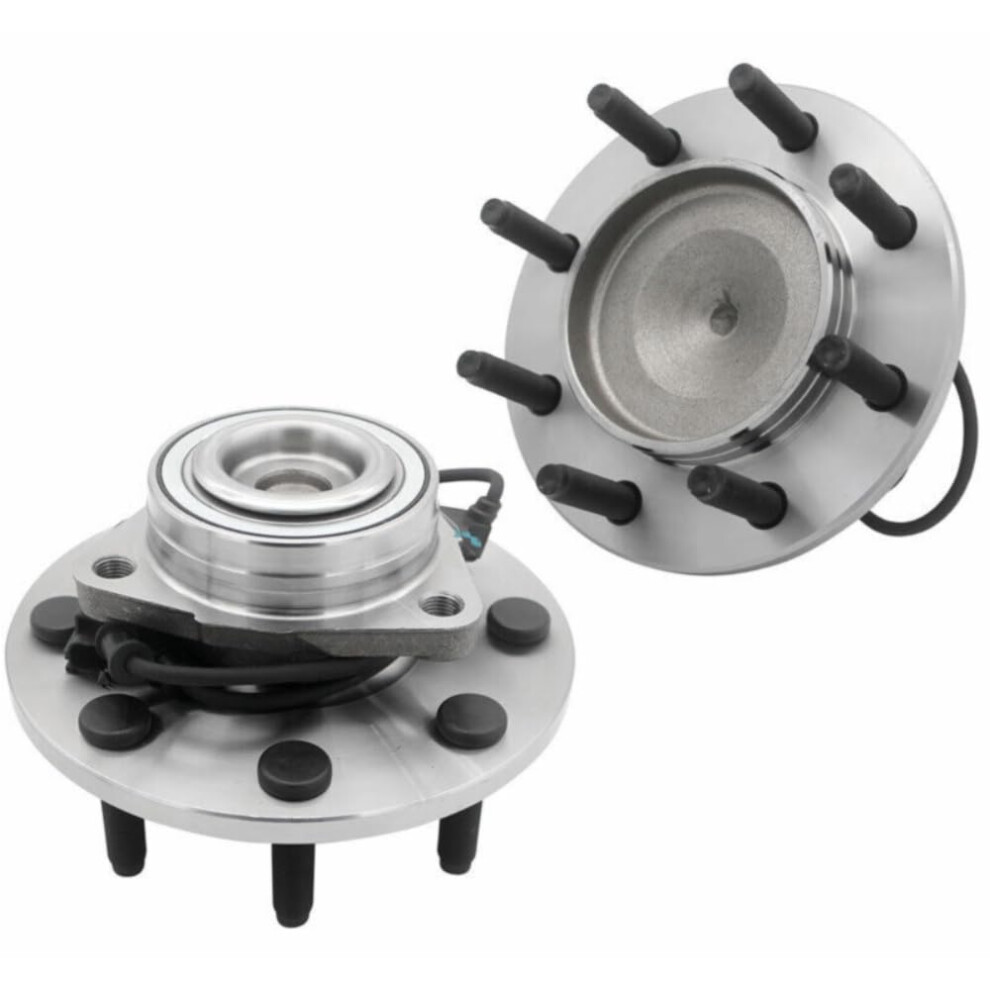 2Pcs Front Wheel Hub Bearing Assembly 515089 2Wd 8 Lug With Abs Sensor, Smooth Rotation And Extended Service Life 9099447409546