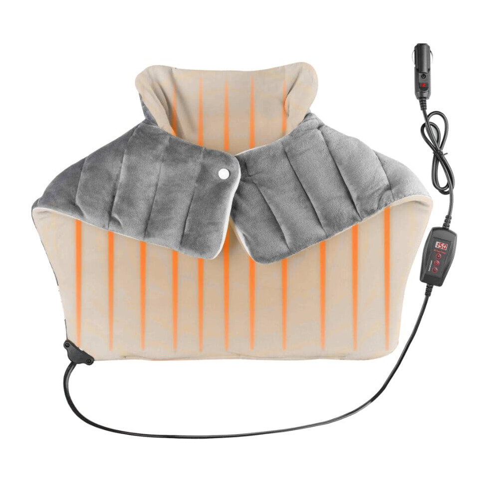 Heated Neck and Shoulder Wrap 12V Weighted Electric Heating Pad for Back Pain Relief with Auto Shut Off