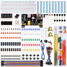 Miuzei Starter Kit Breadboard Set Compatible with Arduino Including Supply Module, Jumper Wire, 830 Tie-Points Breadboard, Precision Potentiometer, R