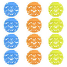 Gobesty Urinal Screens Deodorizer, 12 Packs Urinal Screen Splash Mats, Urinal Mats Anti-Splash, Urinal Screen Deodorizer Mats, Odour Neutraliser Urin