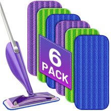 Reusable Mop Refill Pads for Flash Power Spray Mop, Microfibre Absorbing Wet Cloth Refills, Washable Powermop Pads for PowerMop & Any Type of Floor,