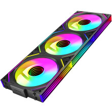 TZMRIT Interstellar-V2 Infinity Mirror ARGB PWM PC Fans 120mm Black, Rgb Fan 120mm, Triple Pack