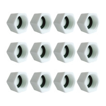 HLIWS 12 Pcs G3/4 BSP Threaded Blanking Caps,Drain Caps Seal,Appliance Trap Blanking Cap with Gasket,for Water Pipe,Washing Machine,etc(Female Thread