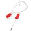 100pcsPull-Tite Steel Wire Cable Seals Numbered Tamper Proof Security Tags Self-Locking Security Labels, Red 3