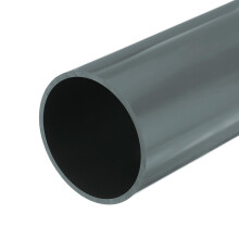 sourcing map 3.5 Inch PVC Rigid Tube Round Pipe Tubing Hardware Tubing 81.2mm ID 89mm OD 20cm/8" Length Light Grey High Impact for Water Pipe, Crafts