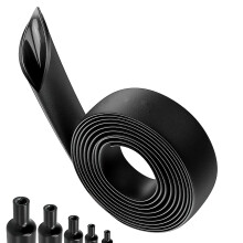 VEGCOO Heat Shrink Tubing, 4:1 Ratio Adhesive Lined heat Double Wall Shrink Sleeving, 2.5m Black Waterproofing Shrink Tubing for Electrical Insulatio