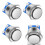 HOTUT 4 Pieces 16 mm Momentary Push Button Switch, Waterproof Push Button Switch, Push Button Switch, Round Push Button Switch, Momentary Mini Push B 1