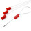 100pcsPull-Tite Steel Wire Cable Seals Numbered Tamper Proof Security Tags Self-Locking Security Labels, Red 5