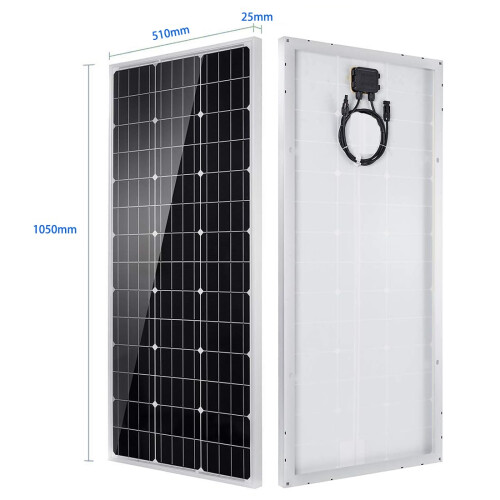 BOKENTIO 200 W (2 x 100 W) Solar Panel 12 V Monocrystalline Solar Panel Kit 2 x 100 Watt Solar Module + 20 A Charge Controller for Off-Grid 12 Volt E 1