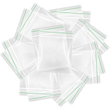NCS35 Premium Grip Seal Ziplock Bags 100 (70mmx70mm) Clear Resealable/Resuable Heavy-Duty Bag Ideal for Jewelry, Coins, Medicine, Craft Supplies, Gr