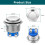 HOTUT 4 Pieces 16 mm Momentary Push Button Switch, Waterproof Push Button Switch, Push Button Switch, Round Push Button Switch, Momentary Mini Push B 2