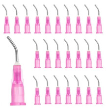 YEDJFFIYO 100 Pcs Blunt Tip Dispensing Needles (18G X 0.5") - Bent & Straight Industrial Liquid Transfer Needles for Ink, Adhesive, Glue Refilling (P