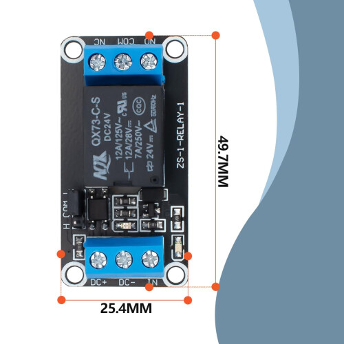 Innfeeltech 6pcs DC 24V Relay Module 1 Channel Relay with Optocoupler High or Low Level Trigger Expansion Board 1