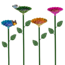 4Pcs Bee Watering Station Metal Butterfly Feeder Waterproof Flower Cups for Outdoor Garden Decor