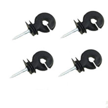 KATSU Electric Fence Ring Insulators 50X Pack, Screw-in Ring Insulators Electric Fence Accessories for Wood Posts Field Guardian Fencing Pasture Gate