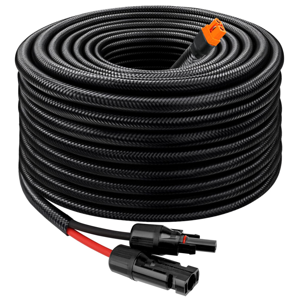 10Awg 30Ft Solar Panel Extension Cable To Xt60i Adapter, LowâLoss Power Transfer, FlameâRetardant, Durable Outdoor Use 9099447409973