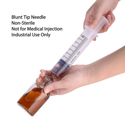 1PCS 100ML Reusable Plastic Syringe with Measurement Hydroponics Plastic Nutrient Measuring Nutrient Syringe Tools Sampler 1