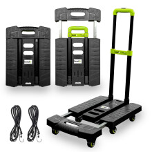 LoadIt 225kg Heavy Duty Folding Platform Trolley on Wheels - Foldable Storage Cart for Warehouse Home Office - 6-Wheel Moving Dolly Sack Barrow Alter