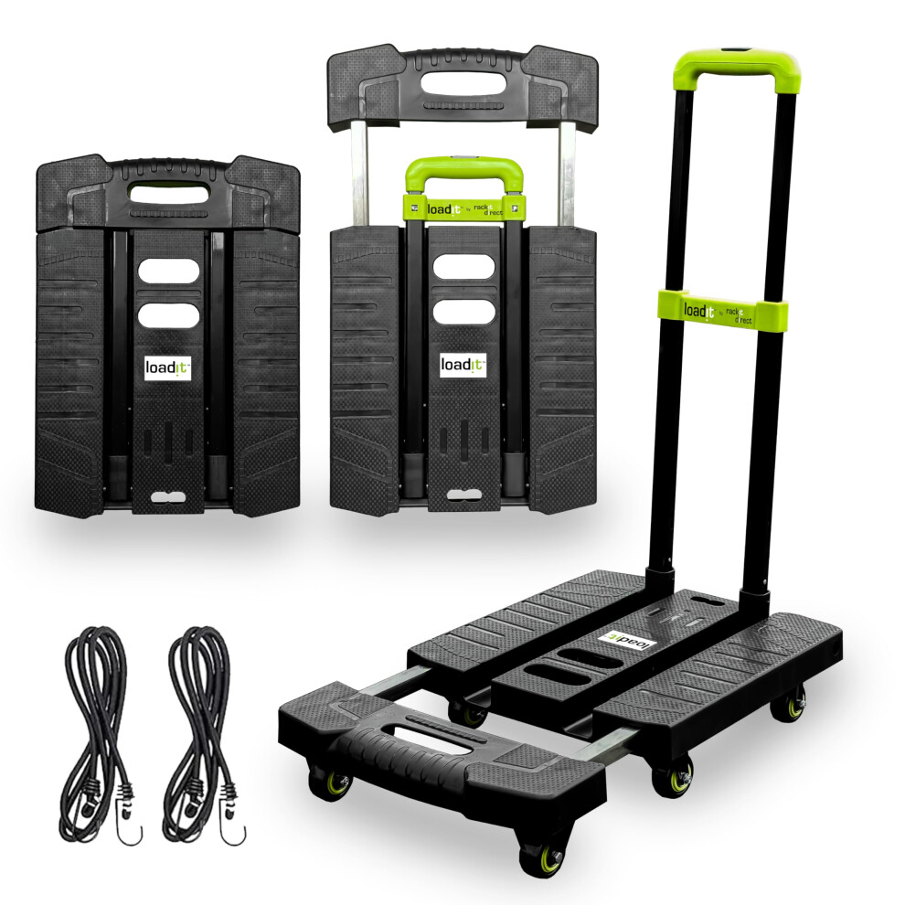 Photos - Other Office Equipment LoadIt 225kg Heavy Duty Folding Platform Trolley on Wheels - Foldable Storage Cart for Warehouse Home Office - 6-Wheel Movin