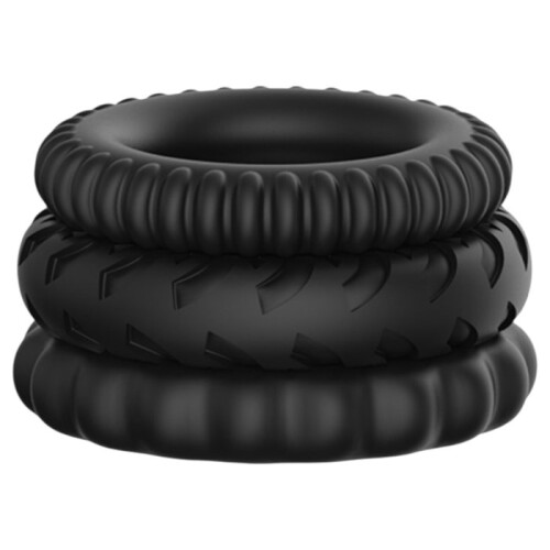 Pretty Love Titan Silicone Cock Ring Set (3 Pack) 1