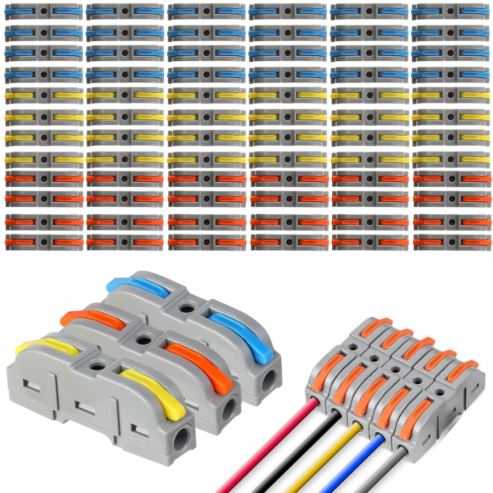 Lever Wire Connectors 34Pcs Compact Splicing Connectors Quick Connect Wire Connectors Set Conductor Inline Electrical Connectors Butt Terminals 43890927