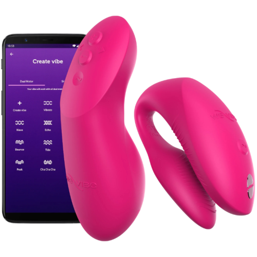 We-Vibe Chorus Pro Remote & App-Controlled Couples Vibrator Electric Pink