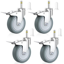 Caster Wheels Stem Casters, Threaded Stem Casters Swivel Casters Set of 4 Heavy Duty Castors
