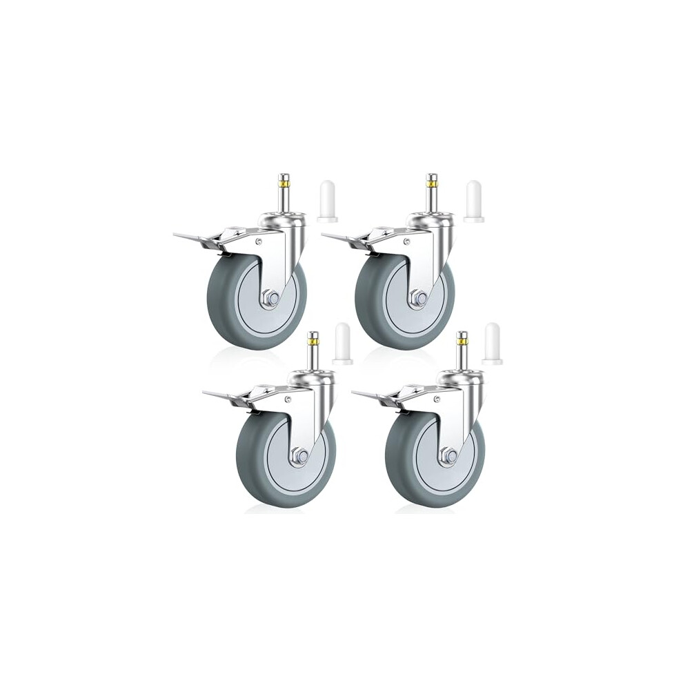 Caster Wheels Stem Casters, Threaded Stem Casters Swivel Casters Set Of 4 Heavy Duty Castors 49361254