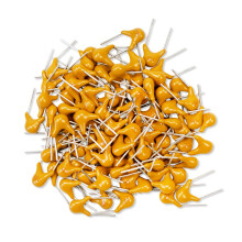 Innfeeltech 100pcs 50V 1.5uF Monolithic Ceramic Capacitor Yellow Electronic Accessories for Computer and Telephone