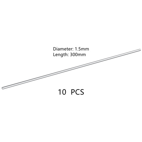 10 PCS 30CM Stainless Steel Solid Round Rods (diameter: 1.5mm) 1