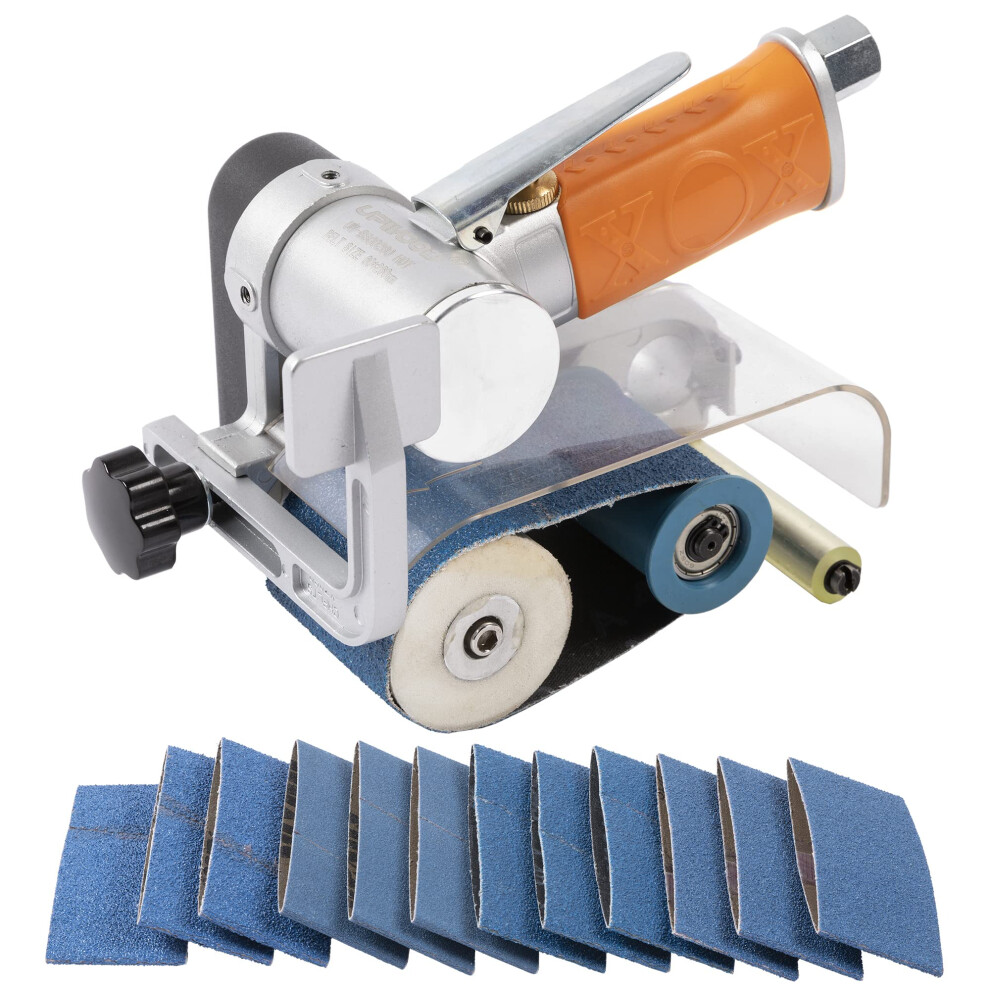 Photos - Power Tool Accessory Air Belt Sander - 2-3/8" x 10-1/4" Pneumatic Tool with 12pc Belts  for Deburring, Sanding and Finishin(#40, #60, #80 & #120)