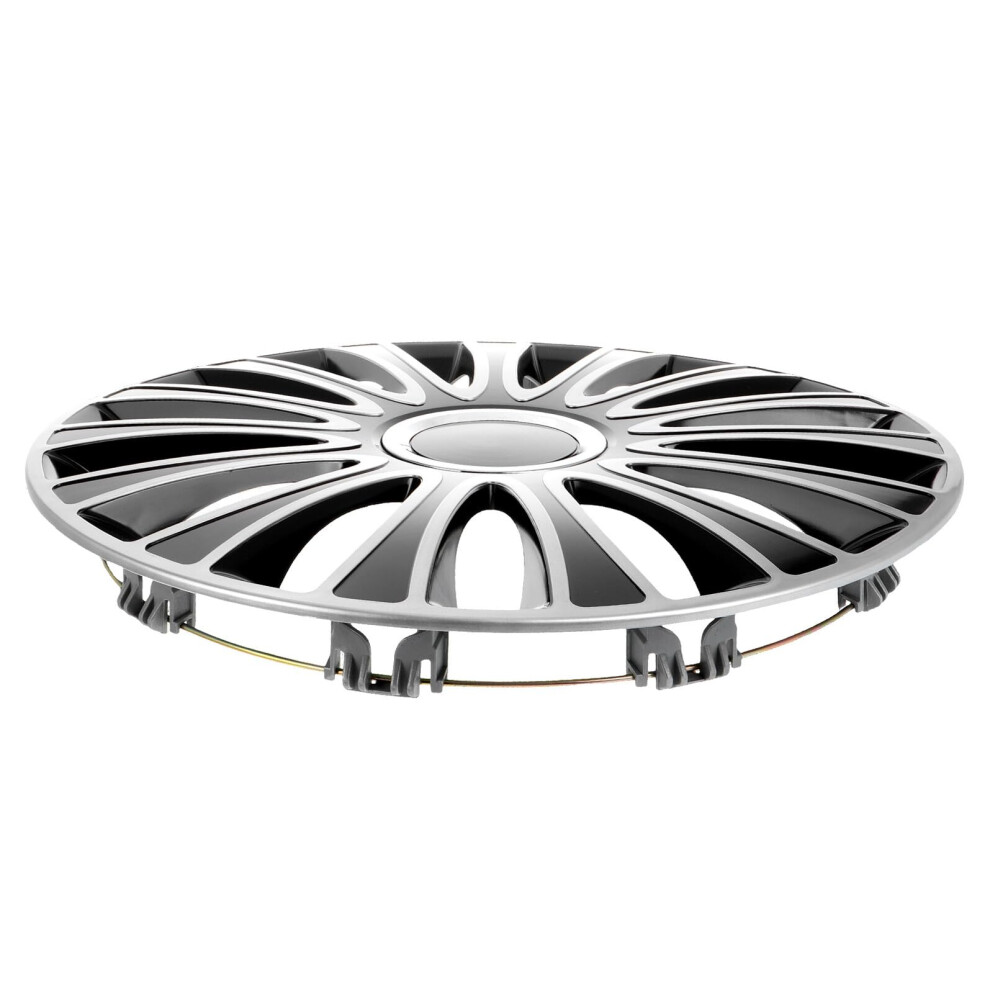 Wheel Hubcaps Rim Covers Universal Fit For Cars And Suvs Stylish Scratch Protection Silver 9113335618411