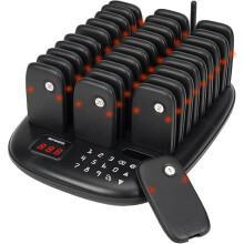 Retekess TD175P Restaurant Pager System, Restaurant Buzzers, 30 Pagers, Outdoor 800M, 7 Call Modes, Easy to Set up, Pagers and Beepers for Food Court