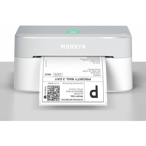 MUNBYN Bluetooth Shipping Label Printer, 4x6 Thermal Label Printer for Small Business, Compatible with iPhone, Android, Windows, macOS, Etsy, Shopify