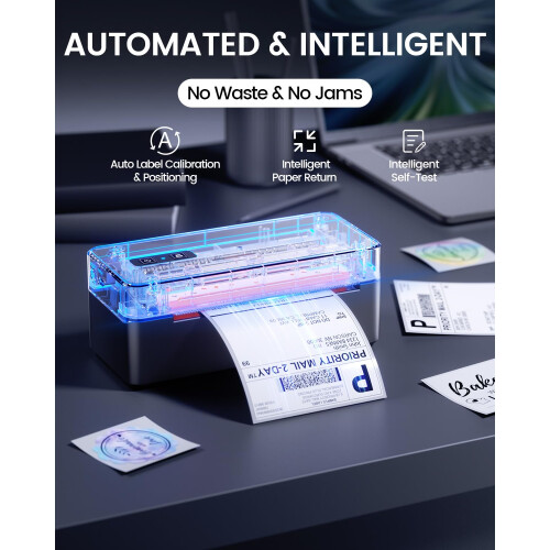 ASprink Bluetooth Postage Label Printer, 4x6 Thermal Shipping Label Printer for Small Business, Compatible with Android, IOS, Windows and Mac, Widely 1