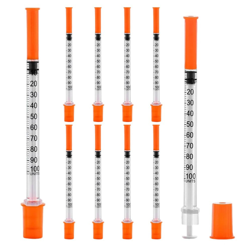 10 Pcs 1Ml Multi-Purpose Dispensing Measuring Tools 30G*8Mm Individually Sealed Packaging Plastic Syringe For Pet Feeding And Laboratory 93590549