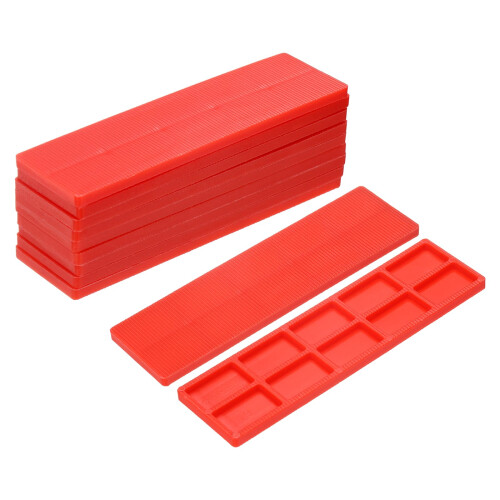 sourcing map 20 Pcs Plastic Flat Shims for Leveling, 4mm(5/32") Structural Tile Composite Shims, Plastic Glazing Blocks for Home Improvement, Window,