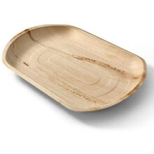 ECO Leaf 50 Disposable Palm Leaf Serving Platters, Large Oval 22" x 12" (56cm x 30cm), Trays Starters Canape Wedding Plates, Like Wooden Plates | Stu