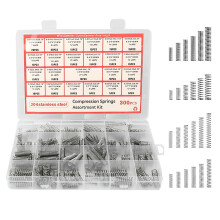 300 Pcs Compression Springs Assortment Kit, Springs Assorted Extension Spring, Stainless Steel Small Extended Compressed Spring Set, 23 Sizes Coil Sp