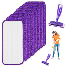8 Pack for Flash Power Mop Refill Pads Kit, Reusable Spray Microfibre Mop Replacement Pads, for Flash Speed Refill Pads, for Wet Dry Floor, CleaningH