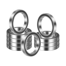 sourcing map 10 Pack 6807 2RS Deep Groove Ball Bearings, 35 x 47 x 7mm Chrome Steel Double Shield Bearing for Electric Motor, Home Appliances, Indust